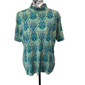 Bobbie Brooks Paisley Women’s Short Sleeve Vintage Tee Top Sz-X-Large
